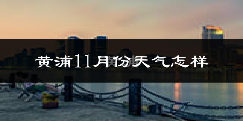 黄浦11月份天气怎样?黄浦十一月冷吗?