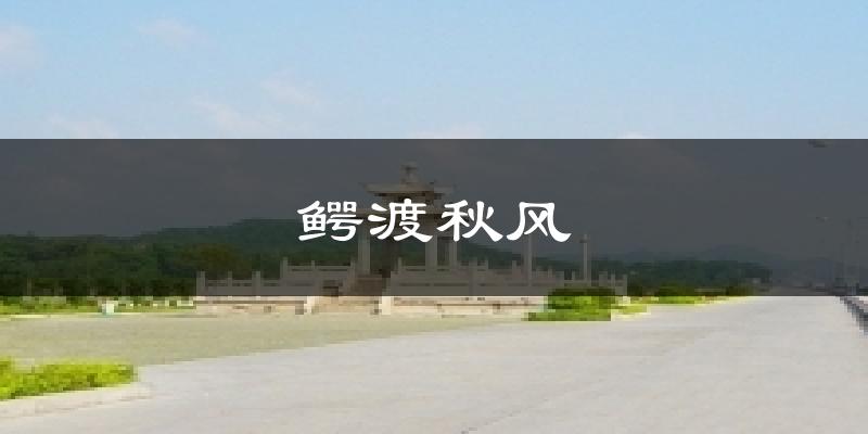 鳄渡秋风天气预报十五天